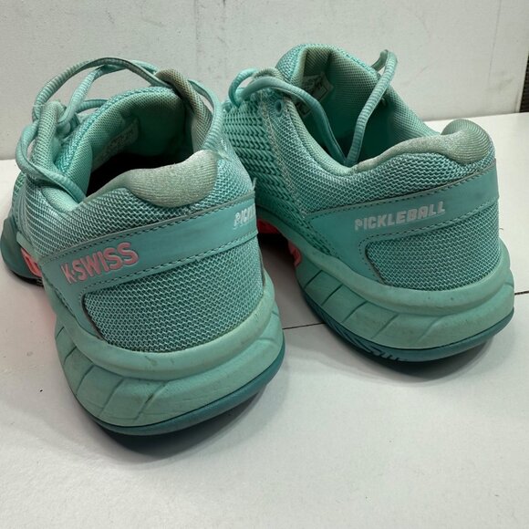 K-Swiss Womens Pickleball Shoes Size 8.5 Teal & Pink Low Top Lightweight - Picture 3 of 9